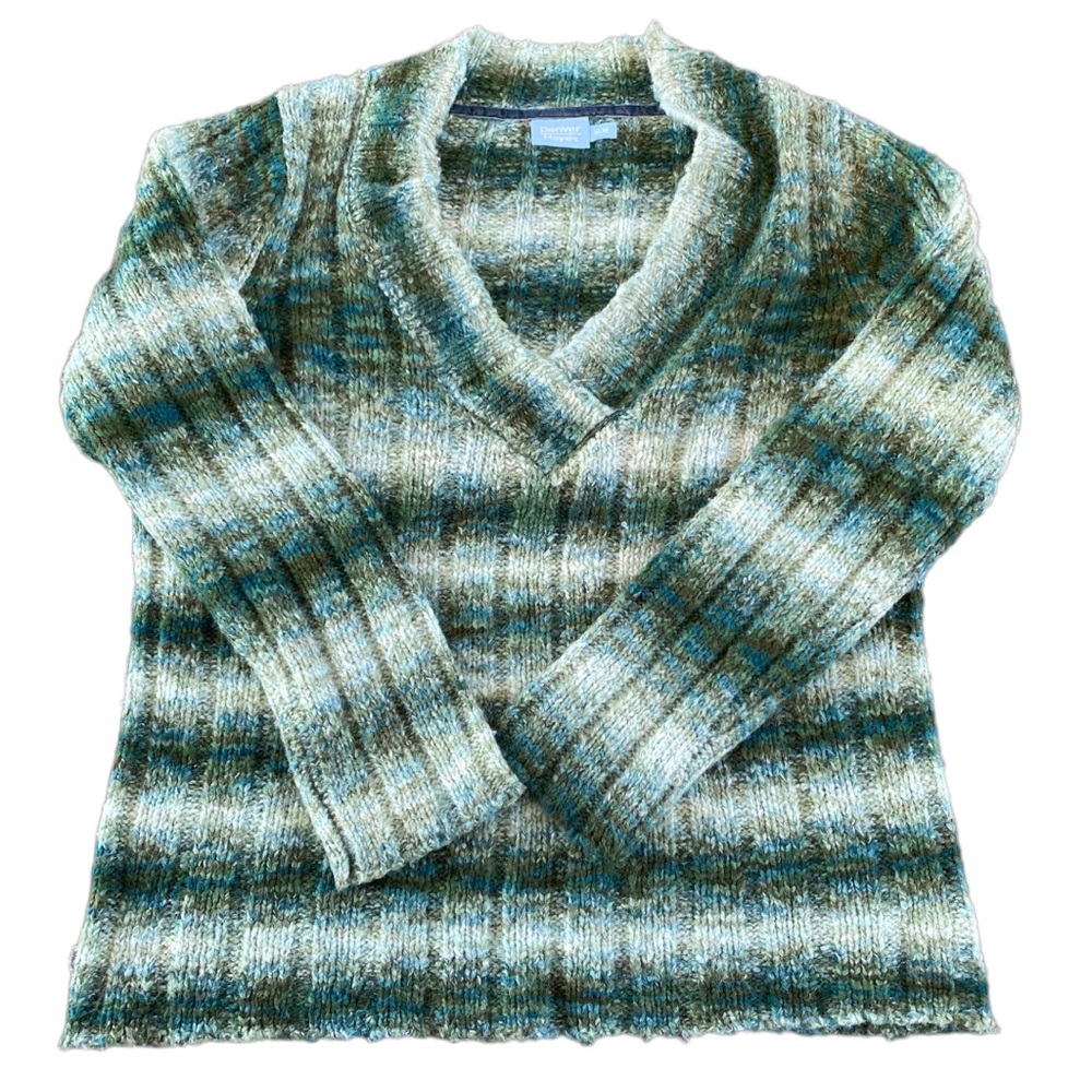 Green Striped vintage 90s Denver Hayes Sweater